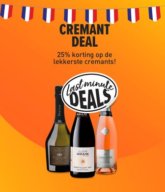 Cr&eacute;mant deal nu extra voordelig 25% korting